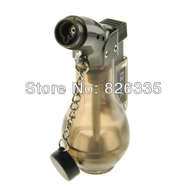5pcs Novelty Translucent Wine Bottle Shaped Refillable Butane Gas Jet Torch Windproof Cigarette Lighter Free Shipping |