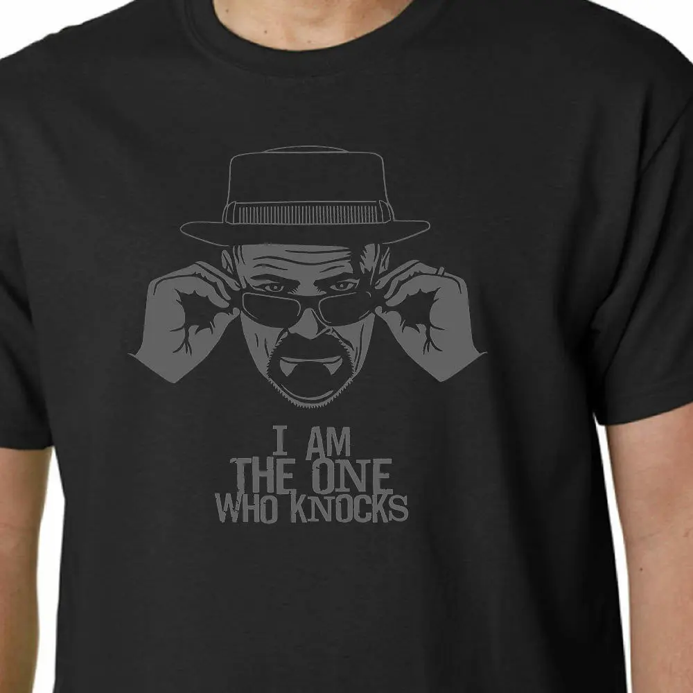 Футболка с надписью во все тяжкие I Amthe One Who Knocks Уолтер ХАЙЗЕНБЕРГ звонок Саул