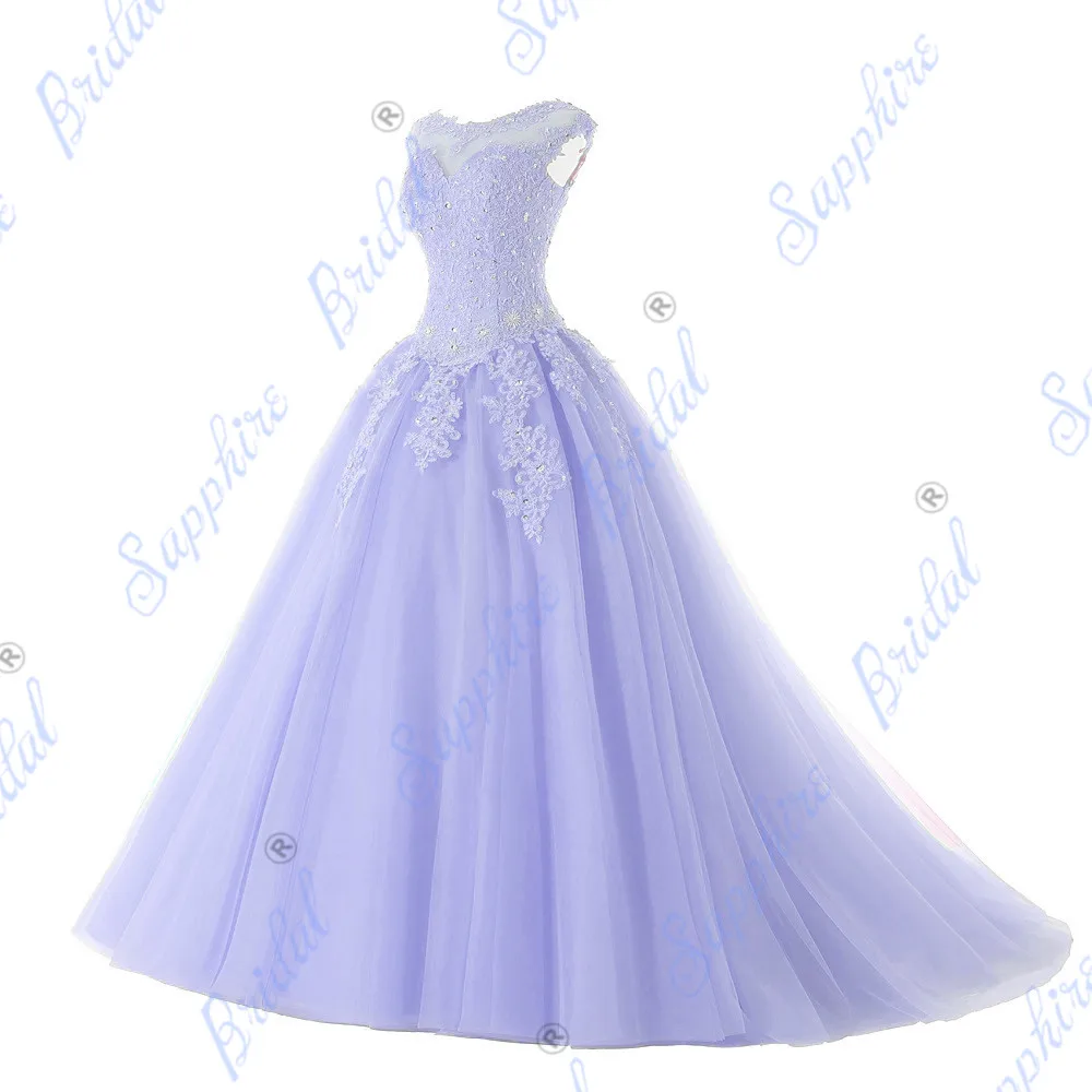 BLF-24 Сапфир Свадебные Длинные вечерние платья Vestido De 15 Anos De Кепки рукава кружевное платье с открытой спиной, красные, золотые, перламутрово-розовый Расшитое бисером в честь пятнадцатилетия платье - Цвет: BLF-24