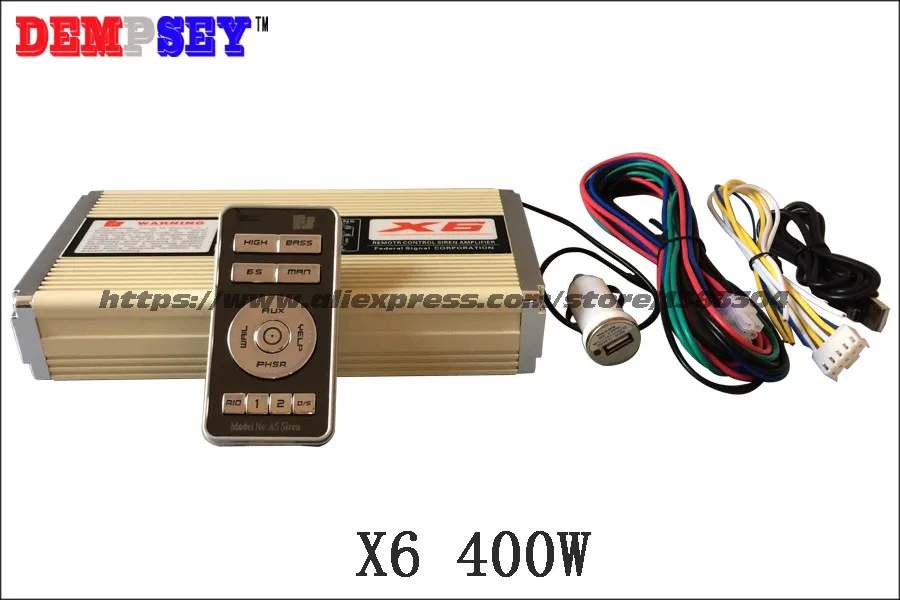 FS X6 400 Вт Беспроводная сирена и динамик для автомобиля 28 тонов двухканальный с микрофоном, полицейская сирена, 2 динамика