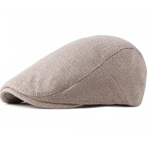 Берет мужскойженский, однотонный, плоский плющ, дышащий, 9 цветов, HT2277, весна-лето