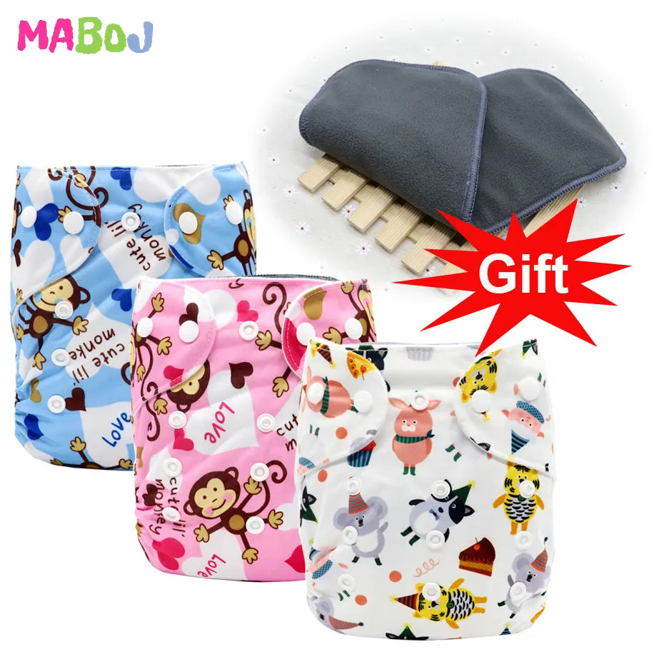 PD5-4-8 MABOJ Cloth Diapers Baby Pocket Cloth Diaper One Size Waterproof Nappy Reusable Cloth Nappies Set Washable Wholesale New - Цвет: PD5-4-8