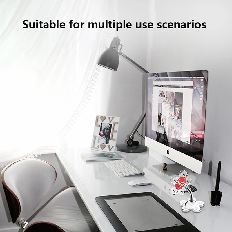 Держатель для телефона на присоске с поворотом 360 градусов волшебная присоска