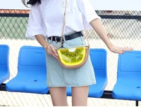 fashion summer women shoulder bags leather transparent lemonwatermelonkiwifruit metal chain ladies girls messenger bag