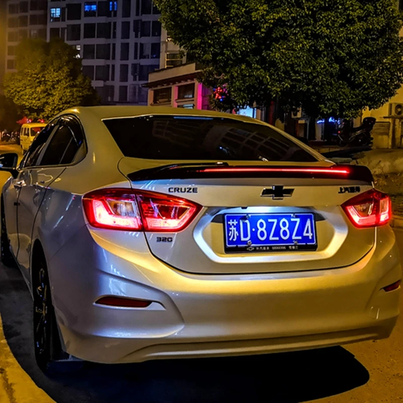 Для 2017 2018 Cruze LED Спойлер ABS Материал заднего крыла автомобиля праймер цвет задний