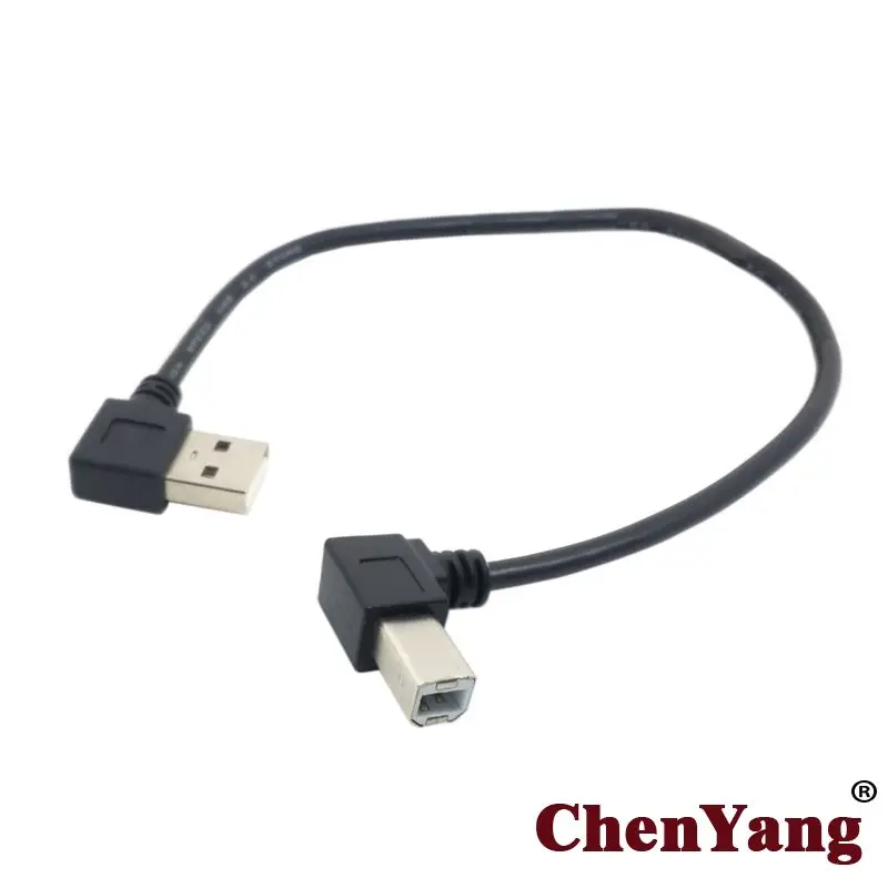 Chenyan левый угловой B Мужской 90 градусов принтер сканер для g левый Угловой USB 2,0 A Мужской кабель 20 см