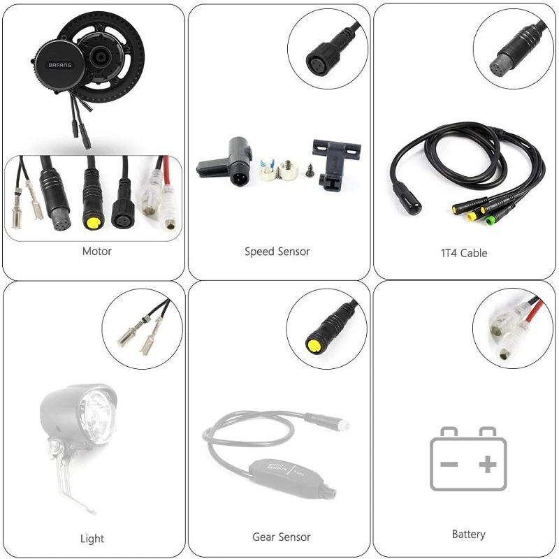 Bafang 48V 350W BBS01 BBS01B Электрический арочного типа середине привод комплекты для