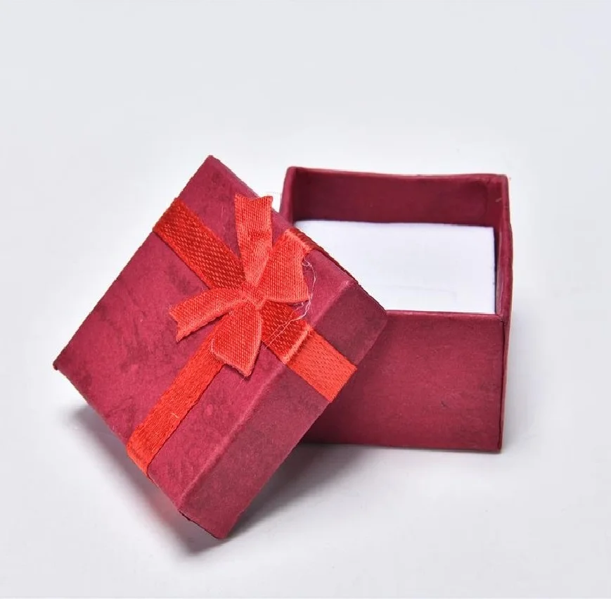 

Box package Delicate Lovely Earrings Ring Small Necklace Jewelry Gift Display 4cm x 4cm x 3.2cm