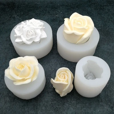 Силиконовая 3D форма с розами для украшения тортов мастикой муссом тортом