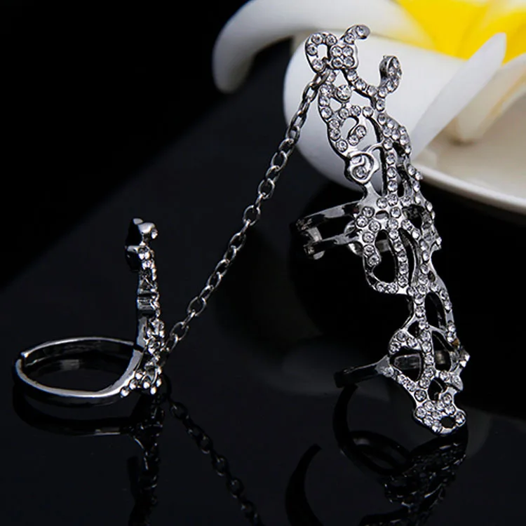 Doreenbeads 2018 Новый Мода кольцо роза Цвет серебристый Золотой горный хрусталь полые