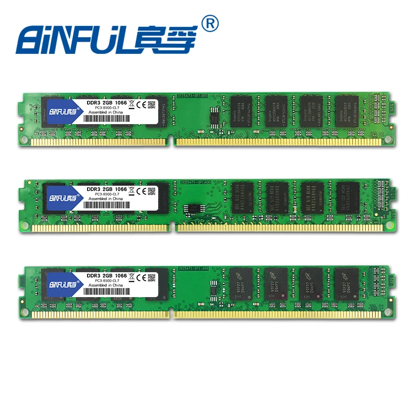 Оперативная память Binful DDR3 2 Гб 1066 МГц Память Ram для настольных ПК совместима с
