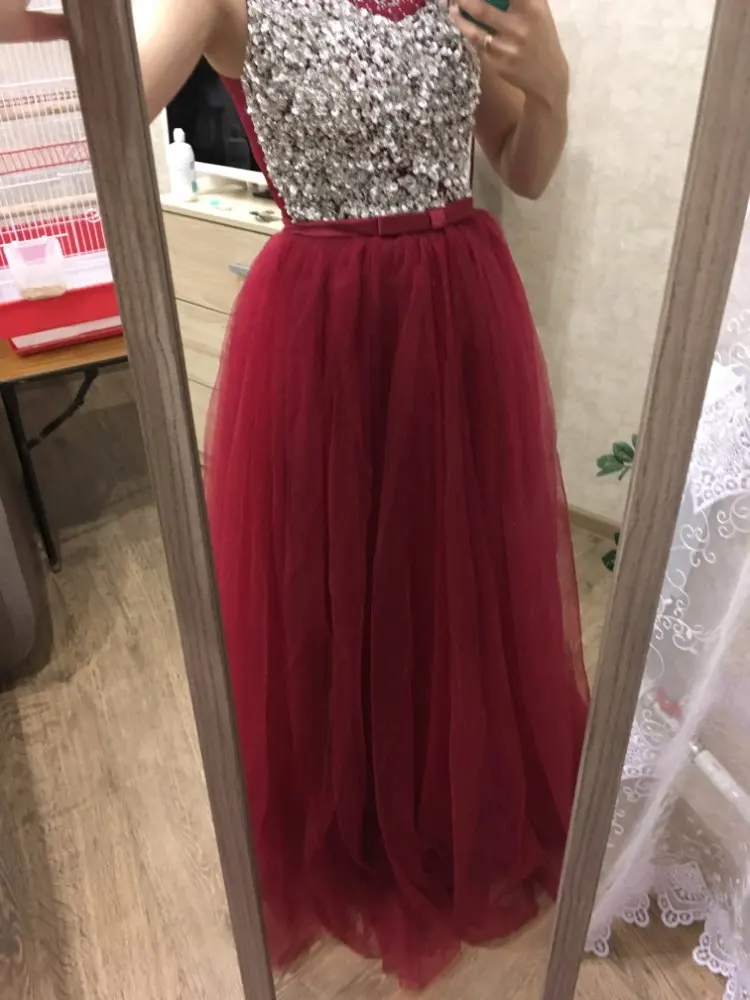 Новое поступление элегантное вечернее платье Формальное vestido de noiva размера плюс вечерние vestido noiva sereia Бисер Пром платье роскошное длинное платье - Цвет: Burgundy