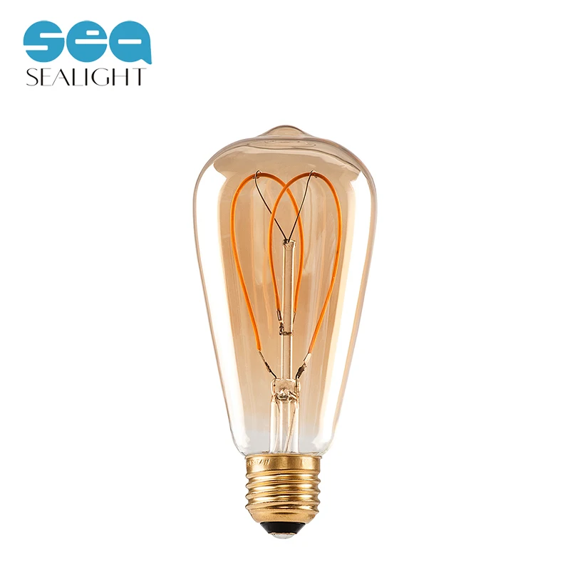 Sealight светодиодные лампы ST64 E27 220 В 4 Вт LED edison старинные фонарик энергосберегающие