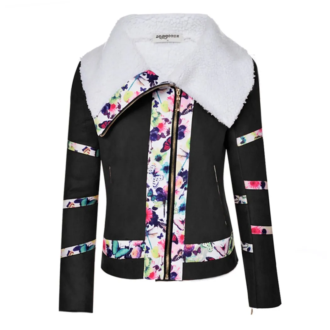 Zeagoo Женские Повседневная нагрудные шеи Зимнее Пальто С Длинным Рукавом