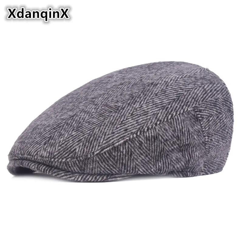 XdanqinX 2019 новый стиль взрослая Мужская зимняя шапка Модные простые теплые береты