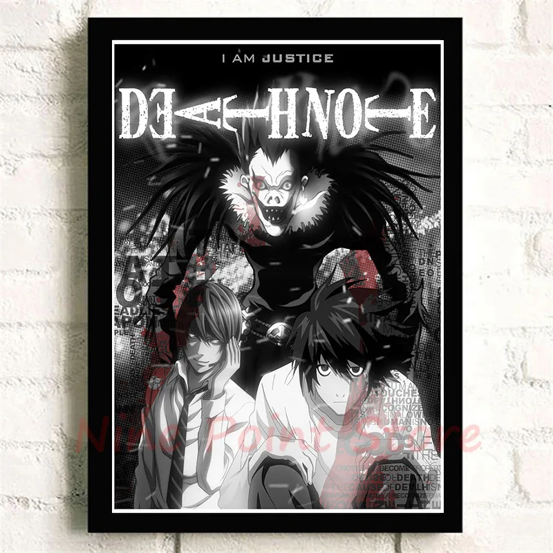 Японский мультяшный комикс постер Death Note A Style бумажный с покрытием Настенная