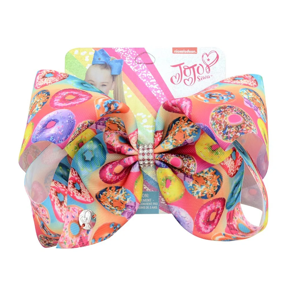 

JOJO Siwa Accessory Fashion 8 Inch Large Handmade Hair Bow Grosgrain Ribbon Kids Cheer Bows With Alligator Clips For Kids Girls