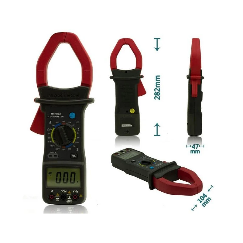 MASTECH MS2000G 1999 граф цифровой клещи 2000A ток AC DC напряжение сопротивление тестер