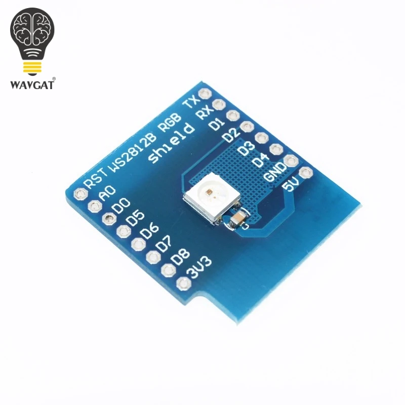 Светодиодный модуль RGB для D1 mini WS2812 5050 Встроенный светодиодный 1 цветной WAVGAT d1