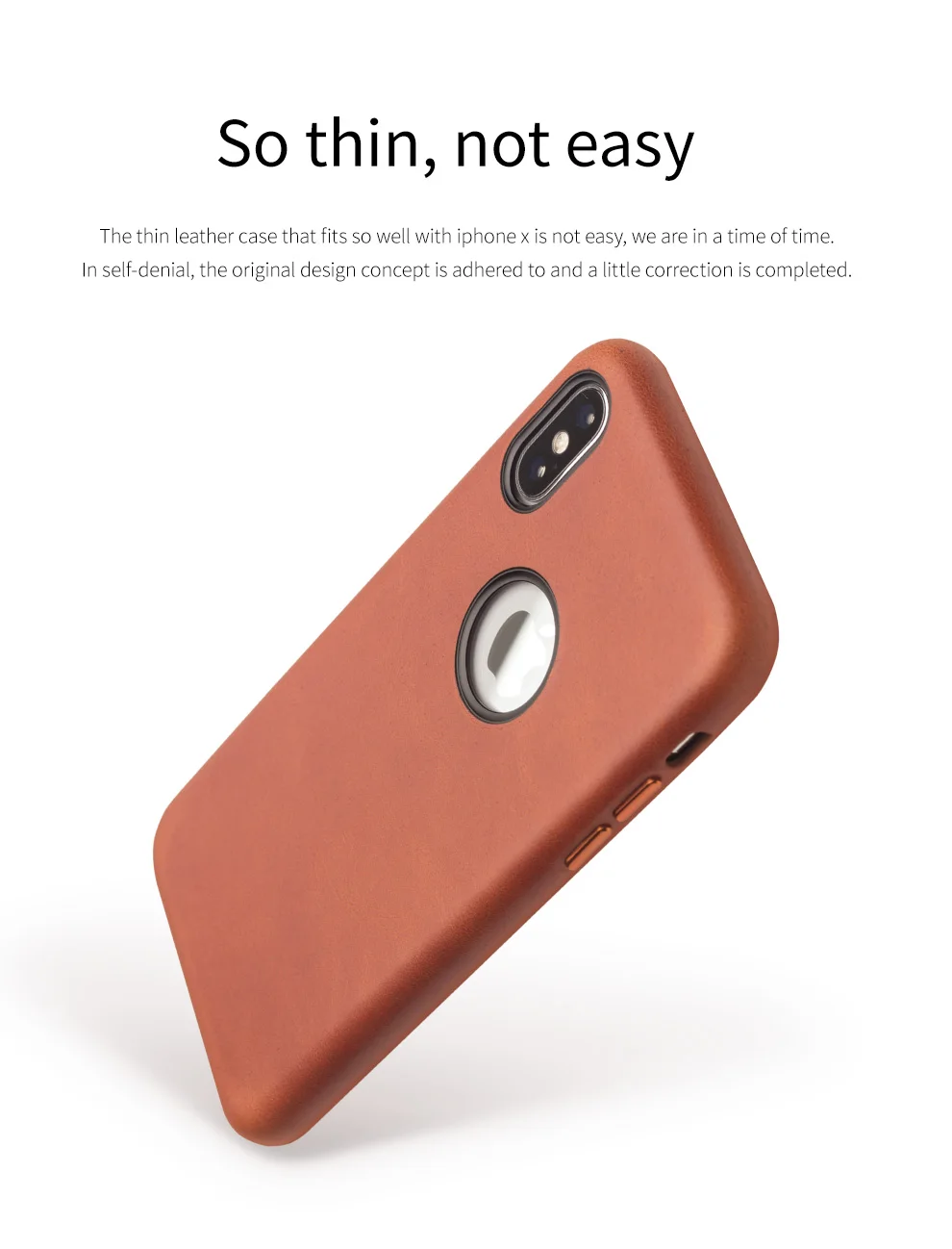 QIALINO натуральная кожа Модный чехол для телефона Apple для iPhone X чистый ручной работы ультратонкий бизнес задняя крышка для iPhone X 5,8