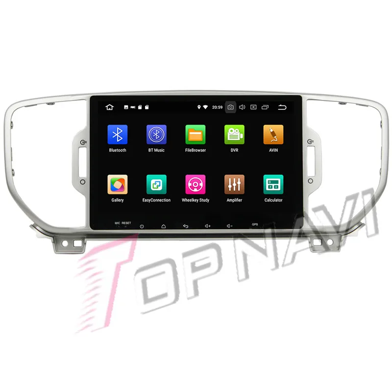 Topnavi 9 ''четырехъядерный Android 8 0 автомобильный головный блок плеер для KIA Sportage