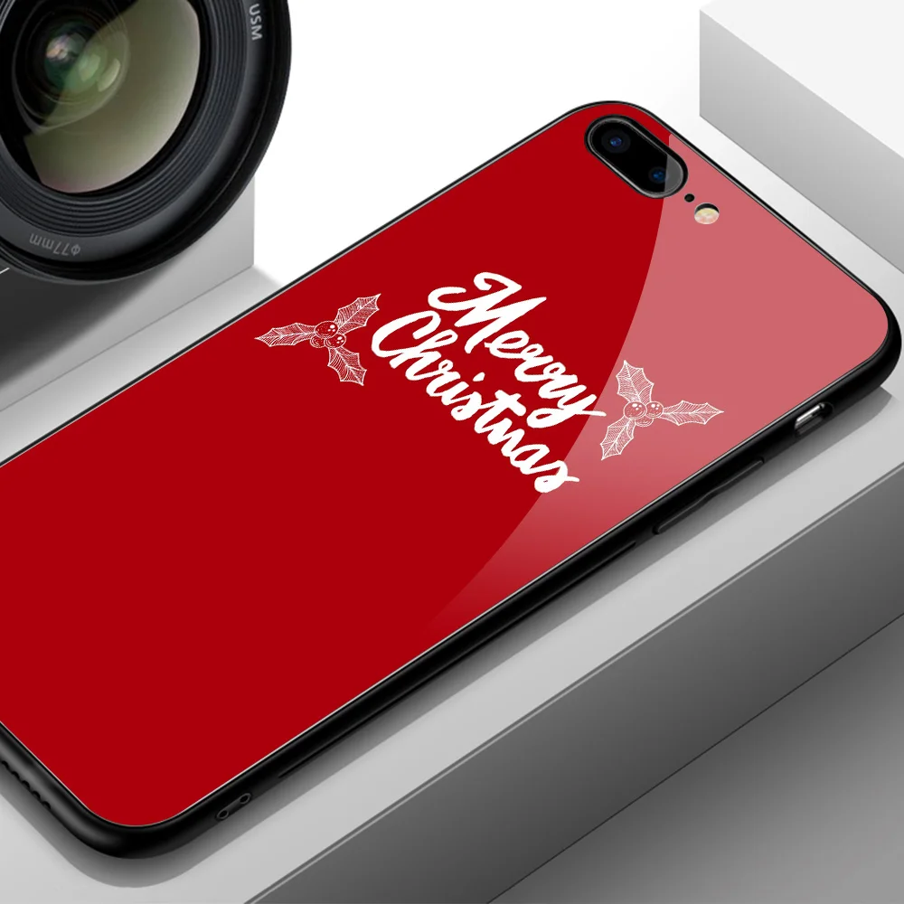 FinderCase для iPhone XR чехол Рождественская елка олень Закаленное стекло задняя крышка чехол для iPhone 6 6s 7 8 Plus XS Max XR X - Цвет: Небесно-голубой