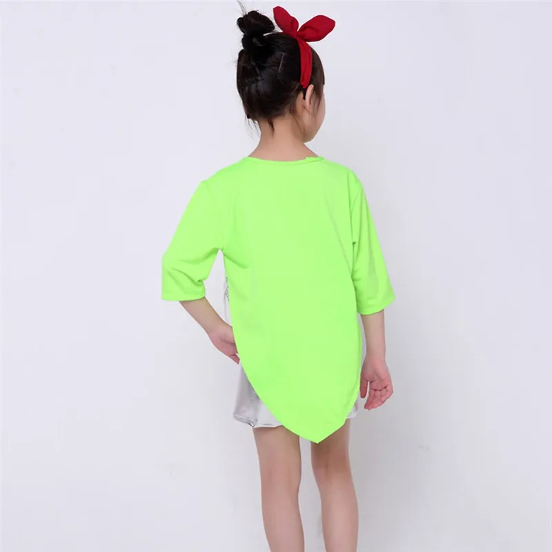 Детский костюм для джазовых танцев с блестками комплект из 2 предметов девочек