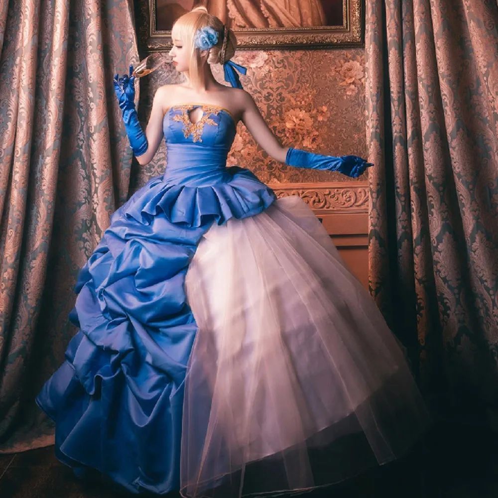 Женский длинный костюм для косплея Fate Night/Fate Zero вечернее платье на 10 лет|dress night