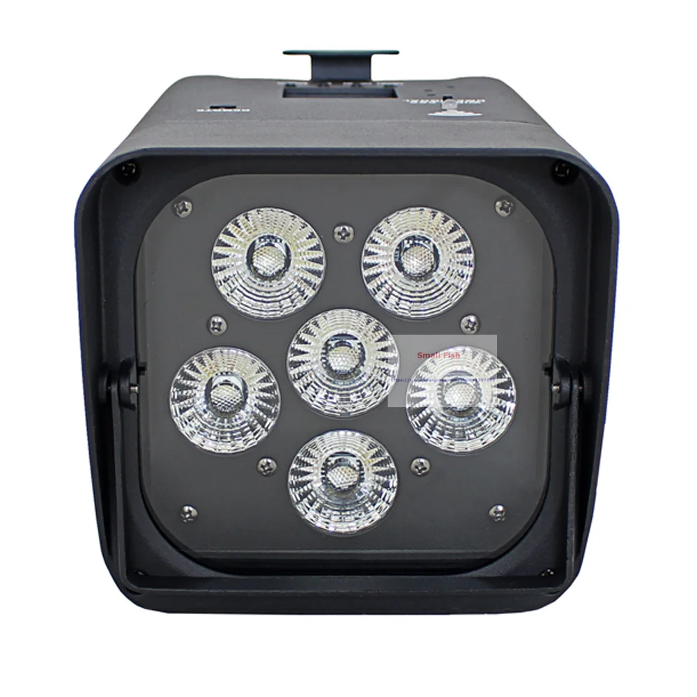 6X18W RGBWY + Ультрафиолетовый светодиодный аккумулятор беспроводной DMX и ИК пульт