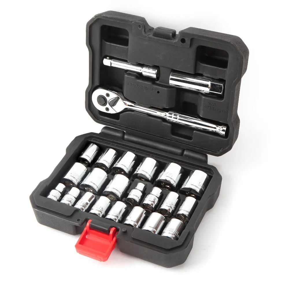 WORKPRO 24 шт. Набор инструментов динамометрический ключ торцевых головок 3/8 &quotключ с
