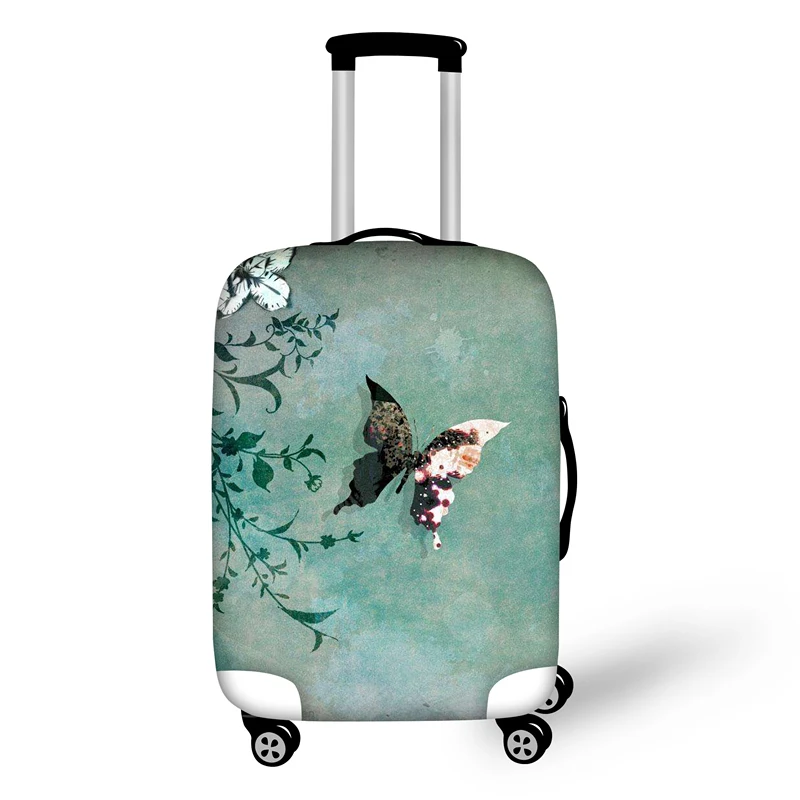 L364 FORUDESIGNS/Дорожный чемодан с бабочкой, защитный чехол для 18-30 дюймов, чемодан на колесиках, эластичный багажник, пылезащитный чехол на молнии - Цвет: L364