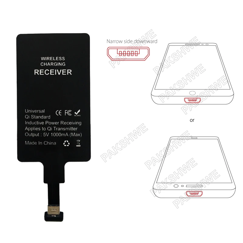 Микро USB Qi беспроводной комплект зарядного устройства, беспроводной передатчик зарядного устройства TI-Chip приемник адаптер для смартфонов sony Android Micro-USB