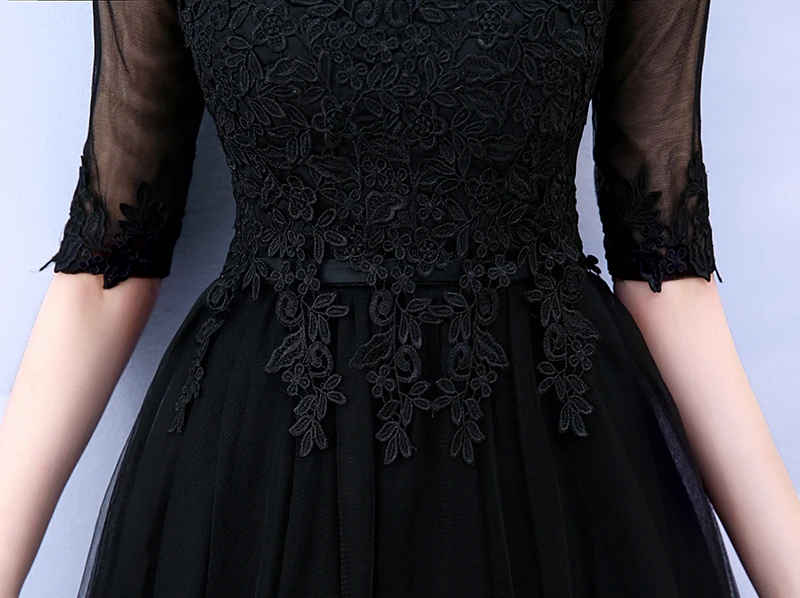 Black Colour Mini Dress Wedding Party for Women Bridesmaid Back of Zipper | Свадьбы и торжества