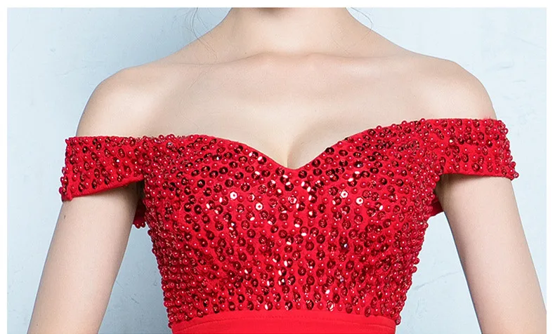 Длинные красные королевские синие черные платья подружки невесты с юбкой годе 2018