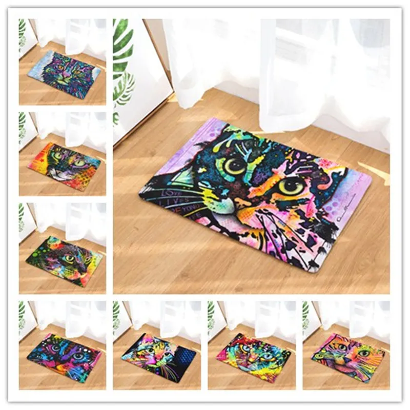 Приветственный напольный коврик с рисунком фланелевый ковер для гостиной 40x60 см