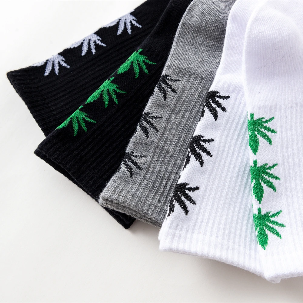 Женские Мужские забавные носки до лодыжки конопляные Meias длинные Happy Maple Leaf Sokken хлопок трава травы calcetines skarpetki meias WZXW005