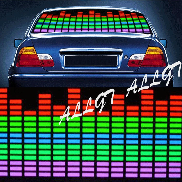 

Car Music Rhythm Sticker Light Lamp Sound-activated Equalizer LED Flash Color Changing