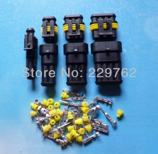Бесплатная доставка 8 комплектов 1/2/3/4Pin/way HID Водонепроницаемые Наборы