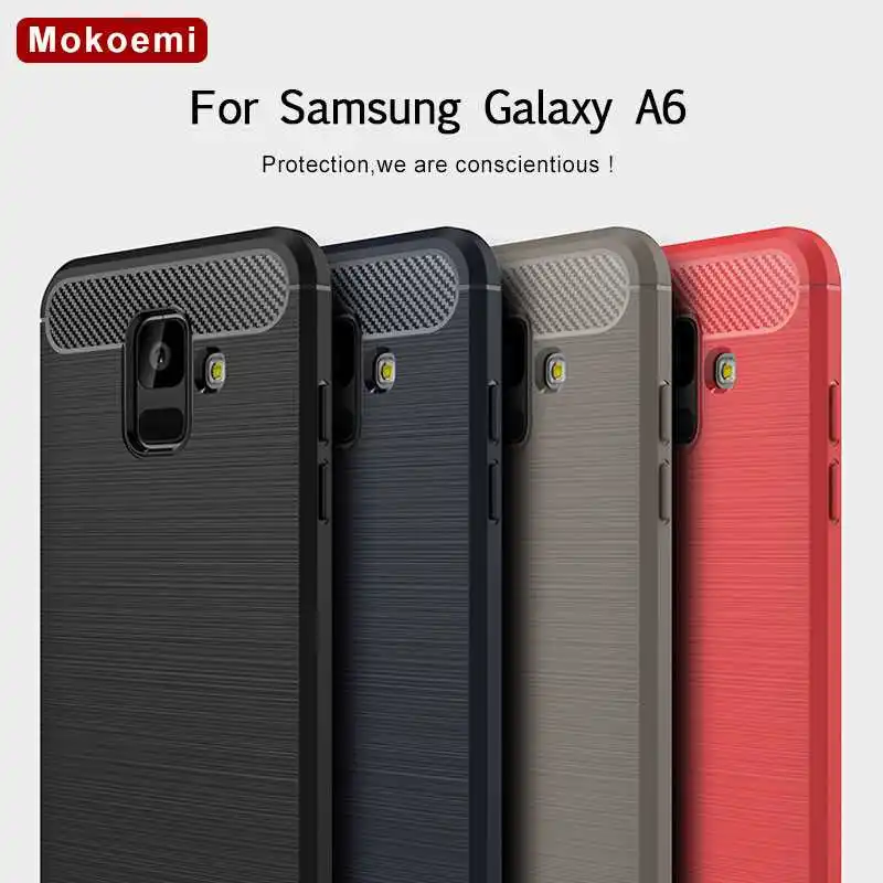 Ударопрочный Мягкий силиконовый чехол Mokoemi 5 6 дюйма для Samsung Galaxy A6 2018 Plus сотового