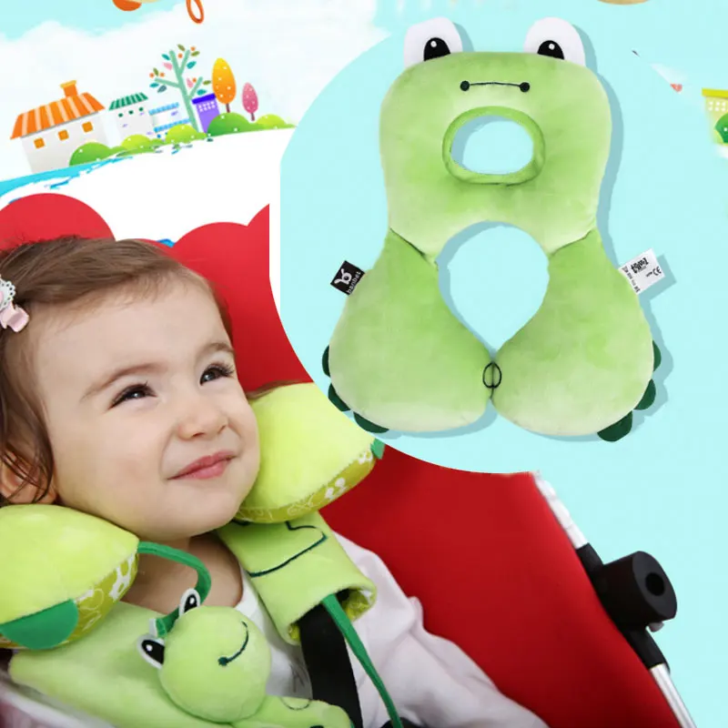 

Детская U-образная подушка, с изображением животных из мультфильмов, мягкая подушка для шеи, Детская стереотипная подушка
