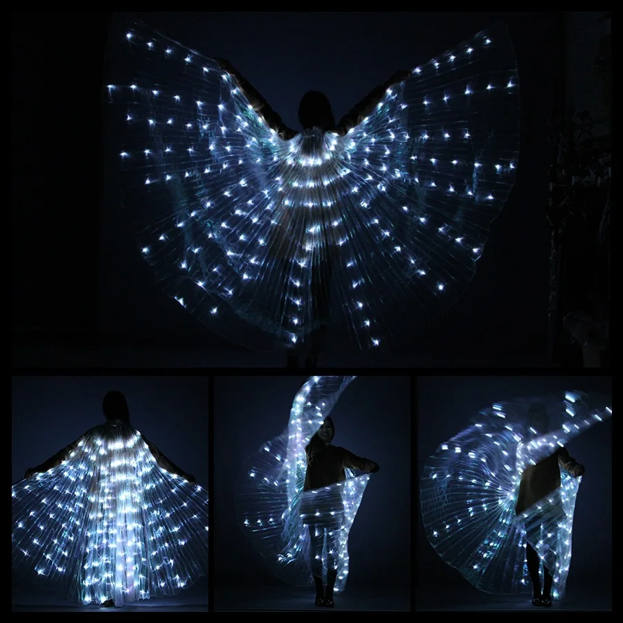 

New Wings Sticks Adult Led Isis With Adjustable Belly Dance lamp Props 360 Degrees Accessories LED Glowing Dance Cloak