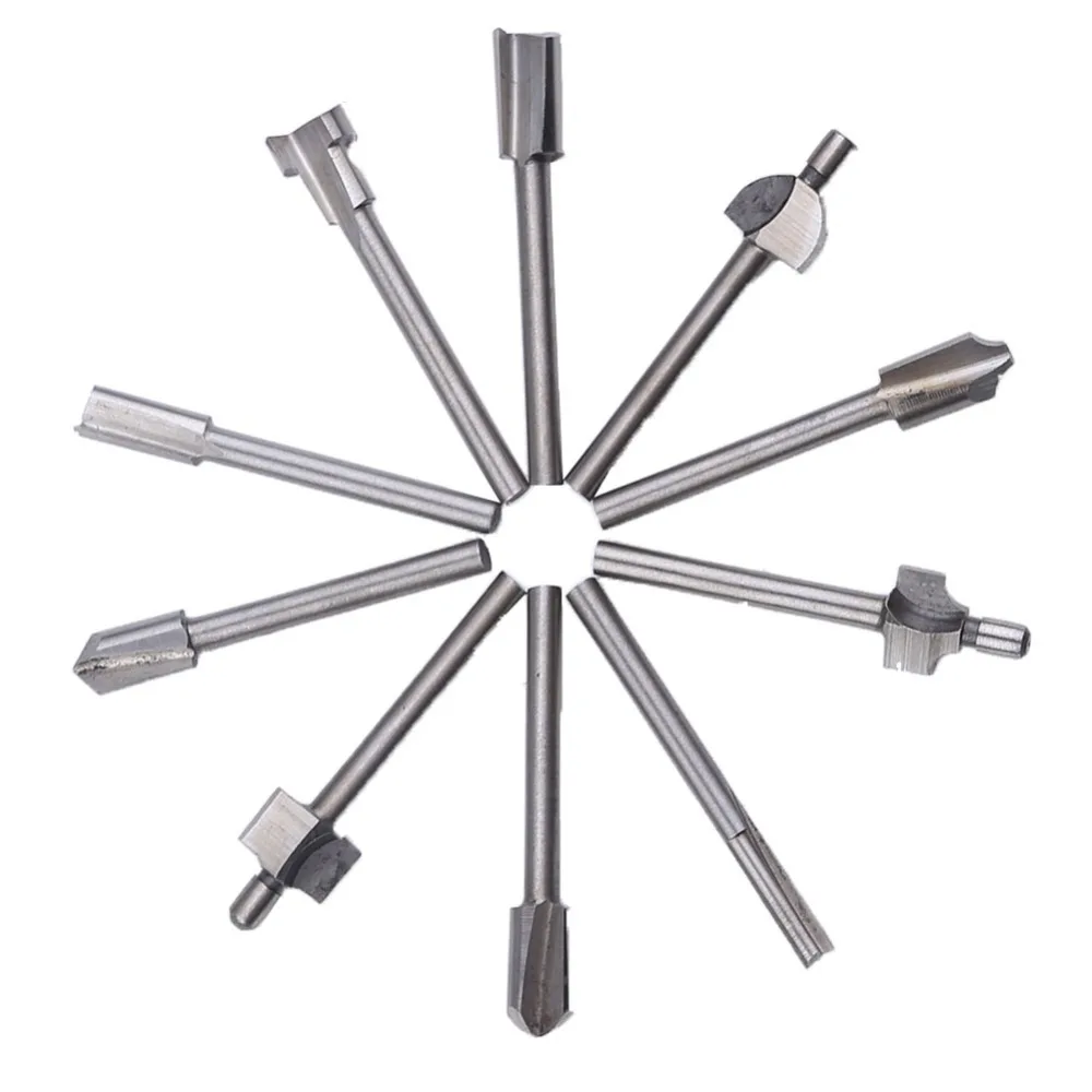 Новый 10 шт. 1/8 &quot 3 мм мини хвостовика HSS фрезы файлы Dremel вращающихся комплект