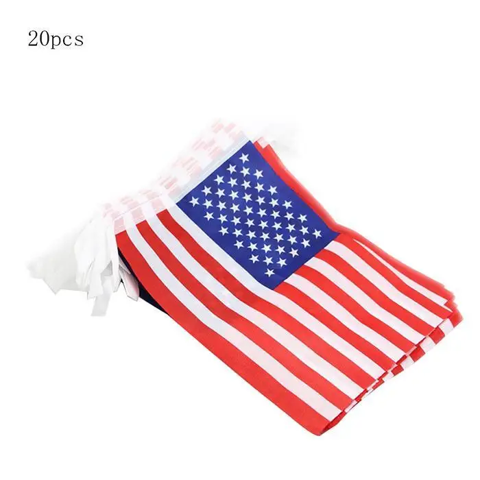 Американский флаг гирлянда бандаж многоцветная прямоугольная подарок украшение