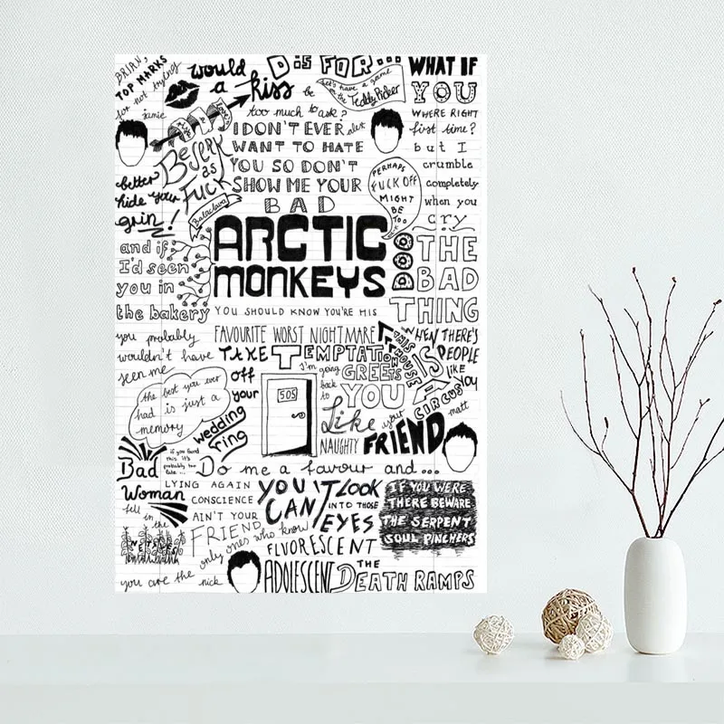 Классическая Картина на холсте с изображением арктических обезьян постер из