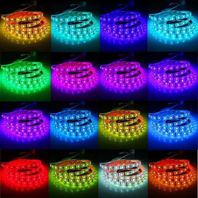 Цветная (RGB) Светодиодные ленты светильник Полный комплект для компьютера ПК