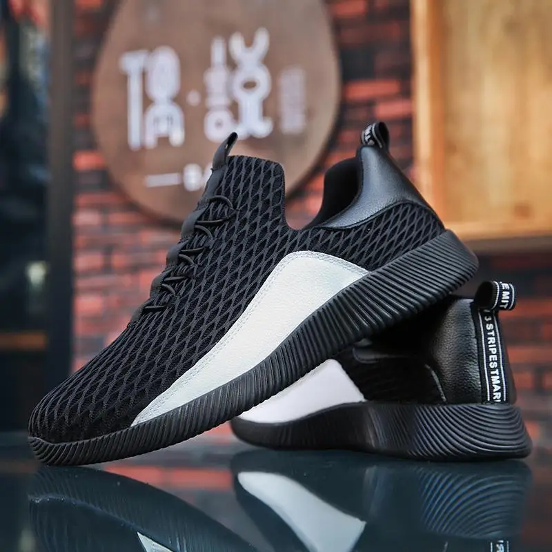 2019 New Men Shoes Breathable Mesh Casual Sneakers Black Male Lace Up Tenis Feminino Zapatos | Обувь