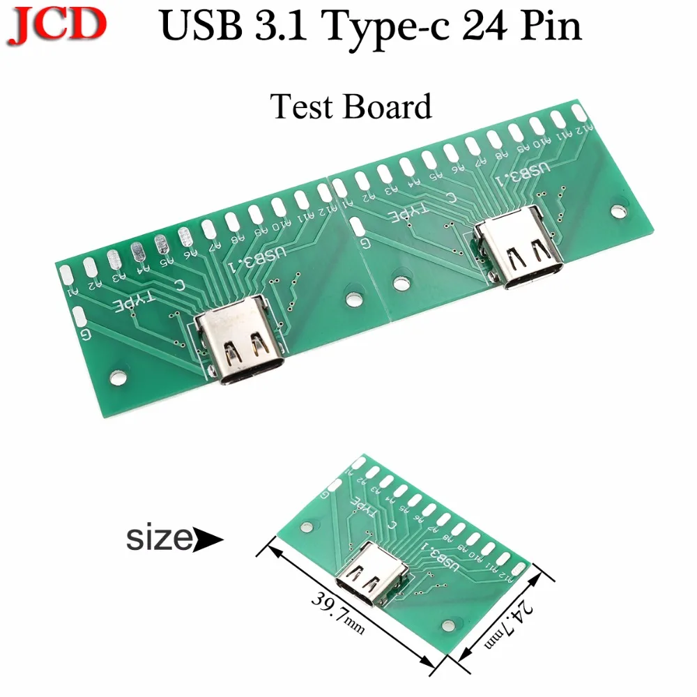 JCD USB 3 1 Тип C разъем 24 контакты муфтовый стыковочный переводник адаптер розеток