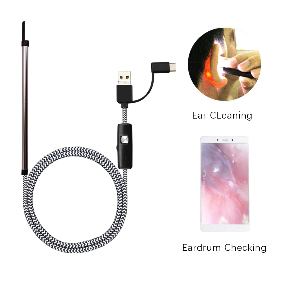 N210 Series Ear cleaner Tool HD Visual Spoon Multi-Earpick With Mini Camera Cleaning Endoscope or otoscopo | Красота и здоровье