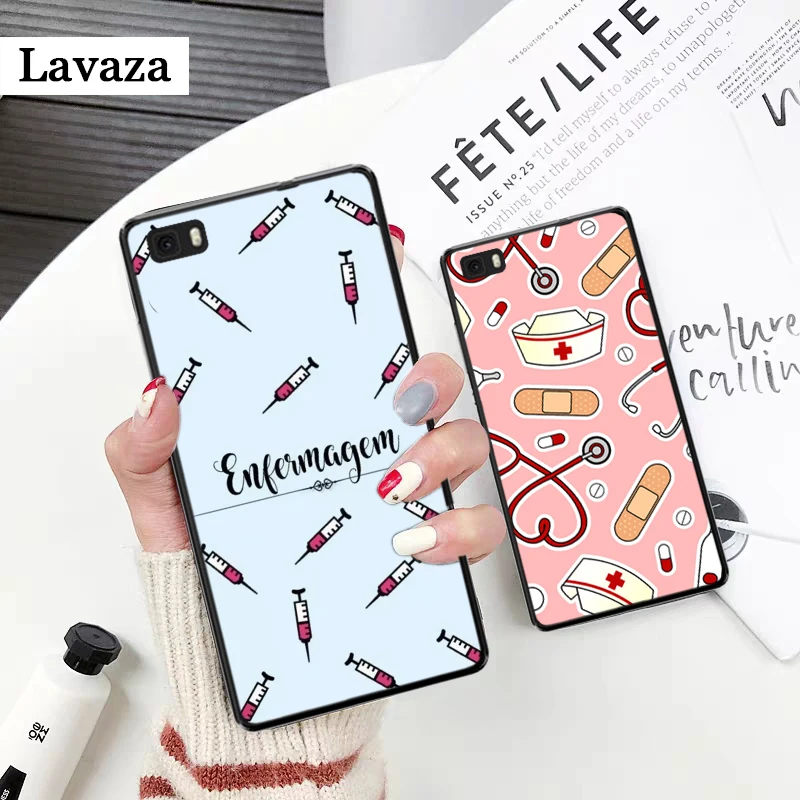 Медицинский силиконовый чехол для медсестры Huawei P8 Lite 2015 2017 P9 2016 Mimi P10 P20 Pro P Smart Z P30
