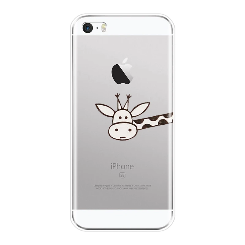 Задняя крышка для iPhone 5 5C 5S SE 4 4S unny милый олень жираф животное Kawaii абстрактный